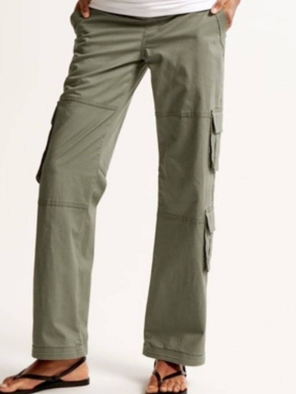 Abercrombie Maternity Relaxed Cargo Pant In Olive Size 27/4R NWT'S